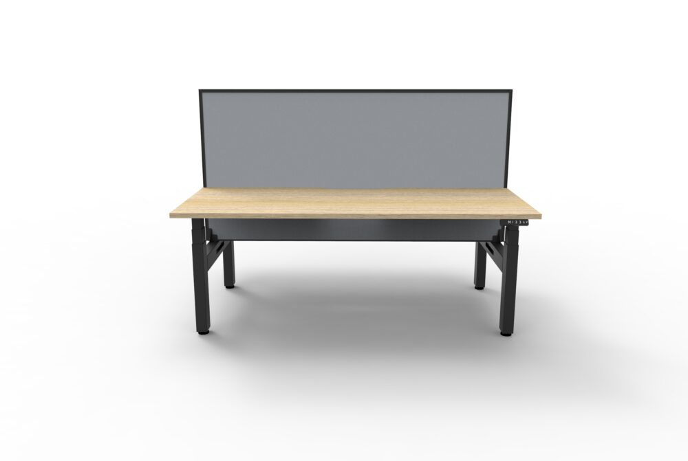 BOOST+ Height Adjustable Back to Back Desk with Screen