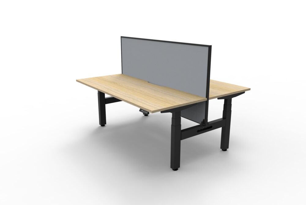 BOOST+ Height Adjustable Back to Back Desk with Screen