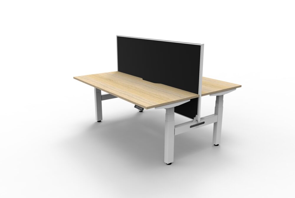 BOOST+ Height Adjustable Back to Back Desk with Screen