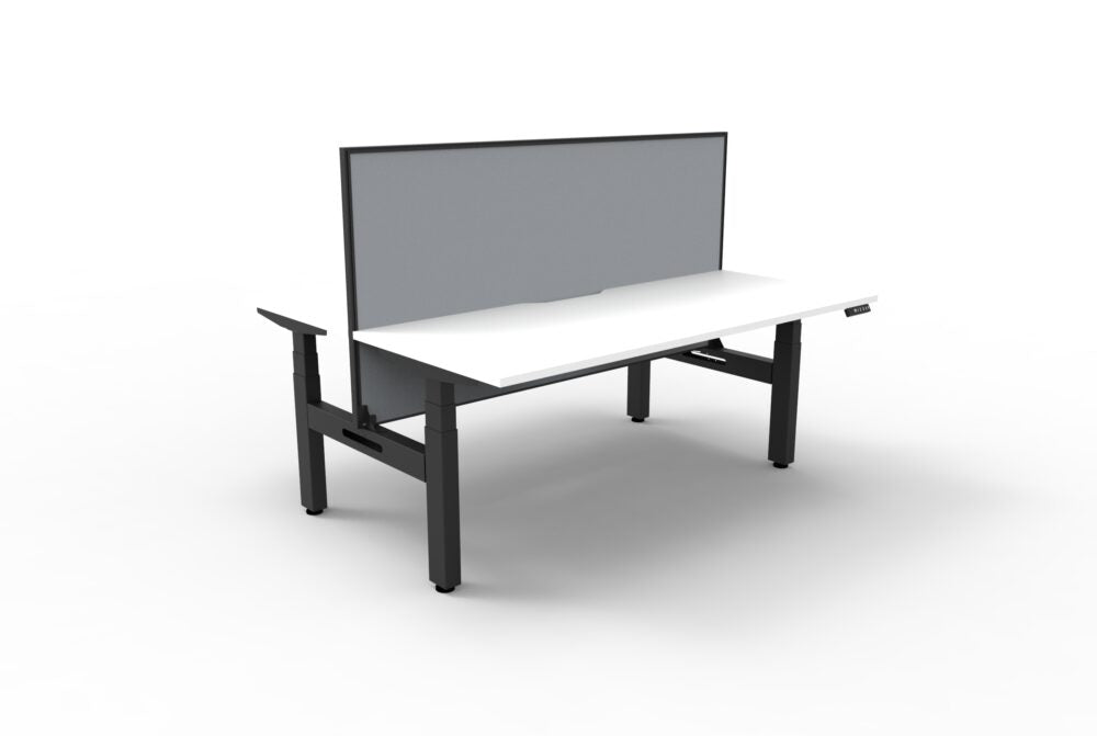 BOOST+ Height Adjustable Back to Back Desk with Screen