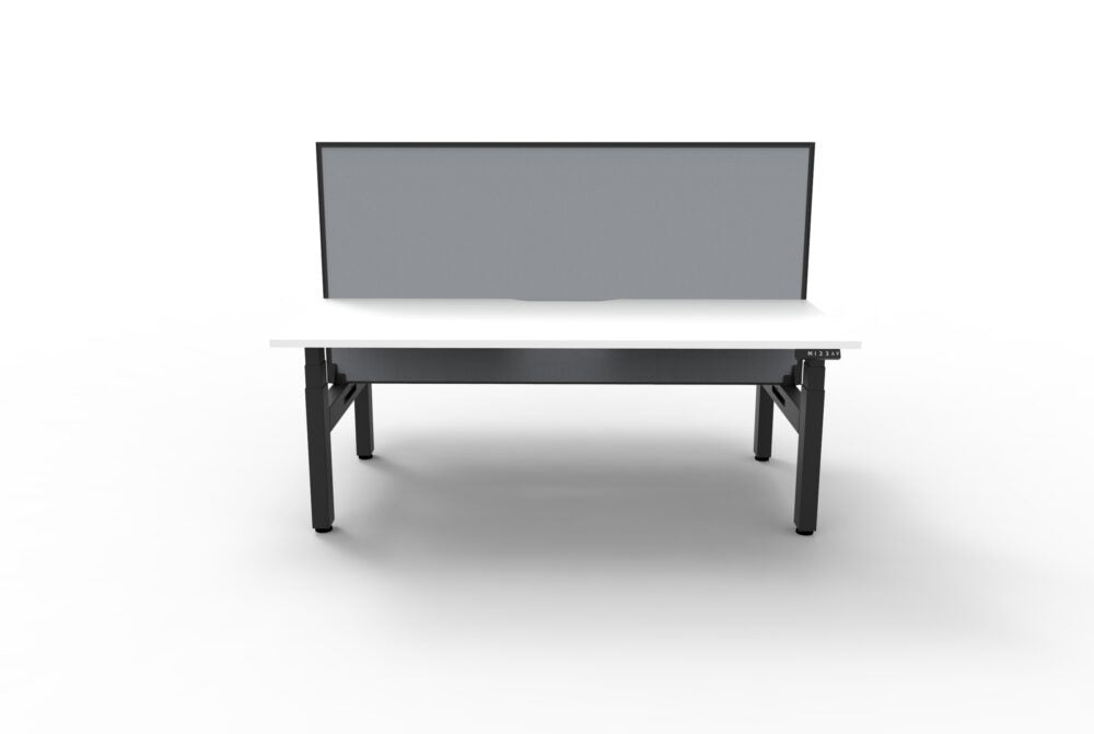 BOOST+ Height Adjustable Back to Back Desk with Screen