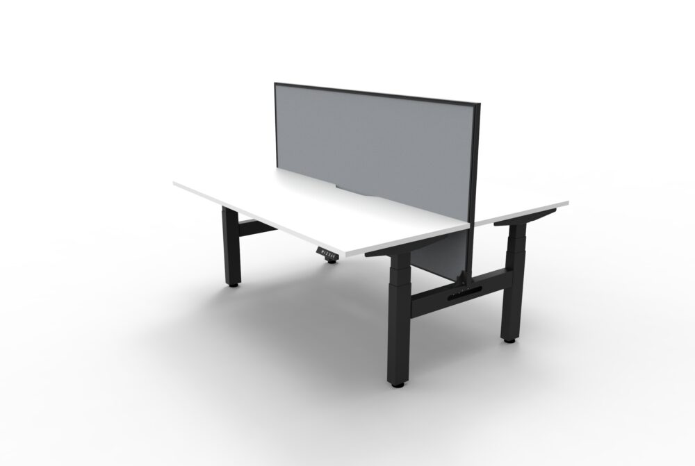 BOOST+ Height Adjustable Back to Back Desk with Screen