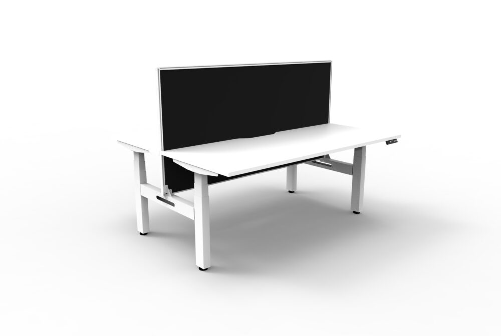 BOOST+ Height Adjustable Back to Back Desk with Screen