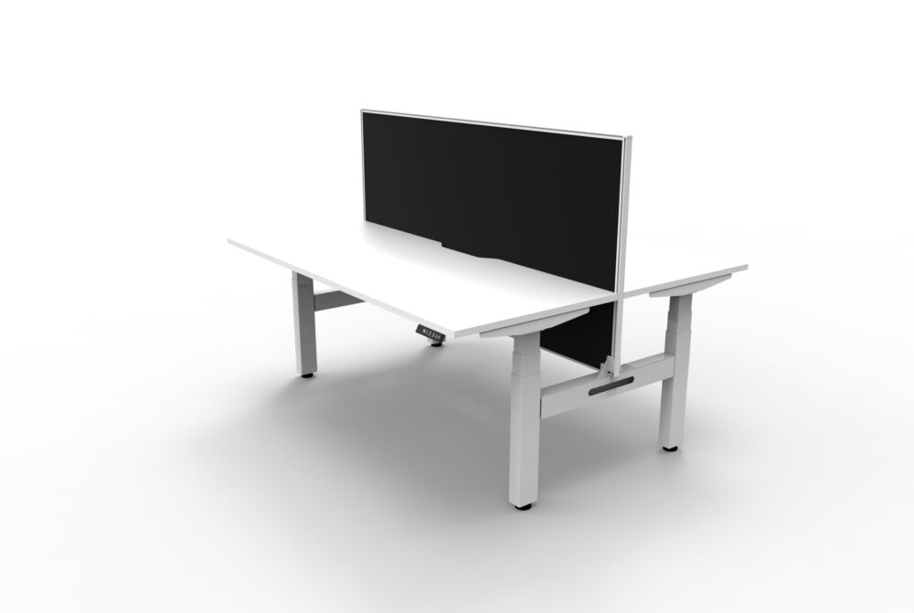 BOOST+ Height Adjustable Back to Back Desk with Screen