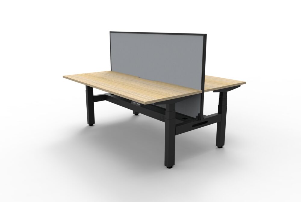 BOOST+ Height Adjustable Back to Back Desk with Screen