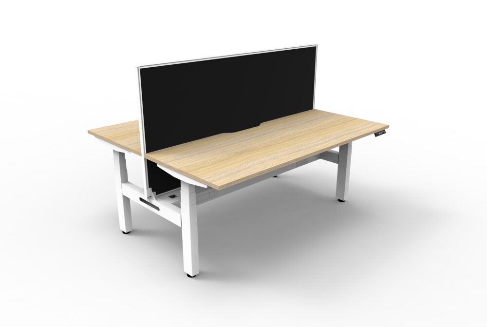 BOOST+ Height Adjustable Back to Back Desk with Screen