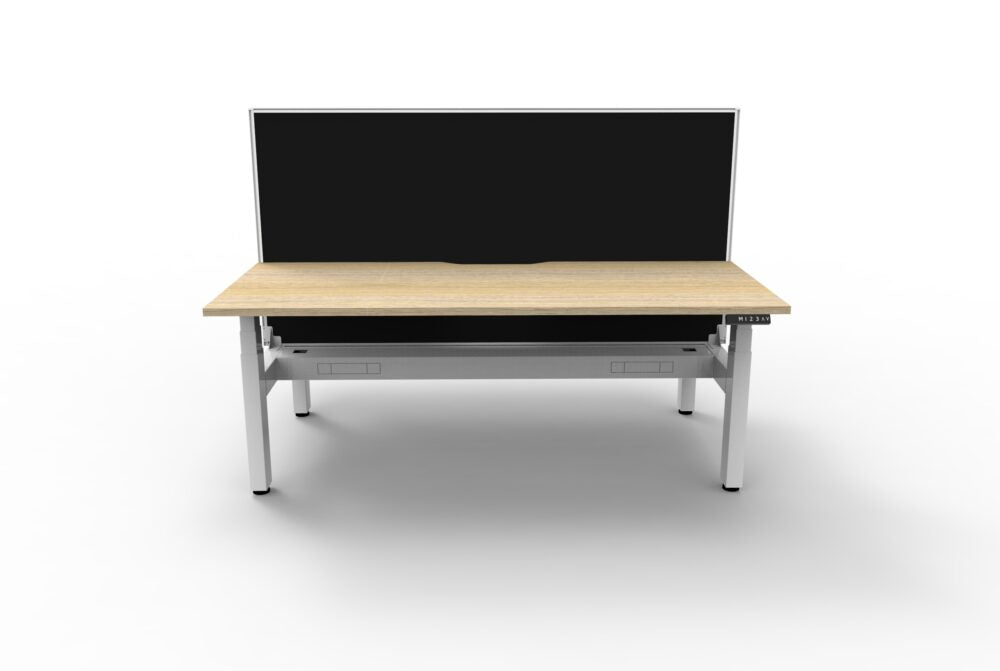 BOOST+ Height Adjustable Back to Back Desk with Screen