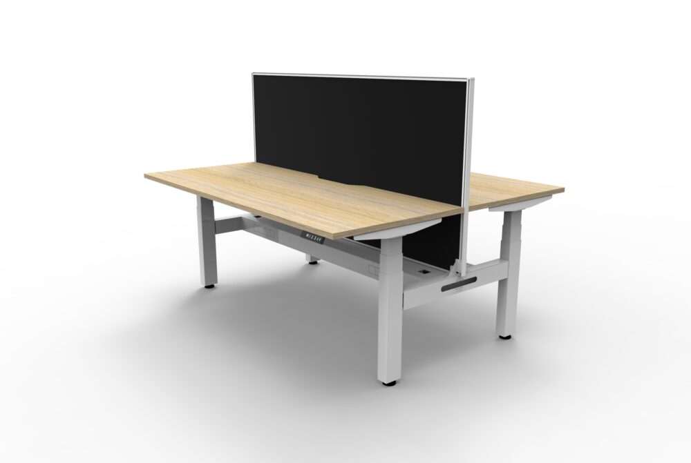 BOOST+ Height Adjustable Back to Back Desk with Screen