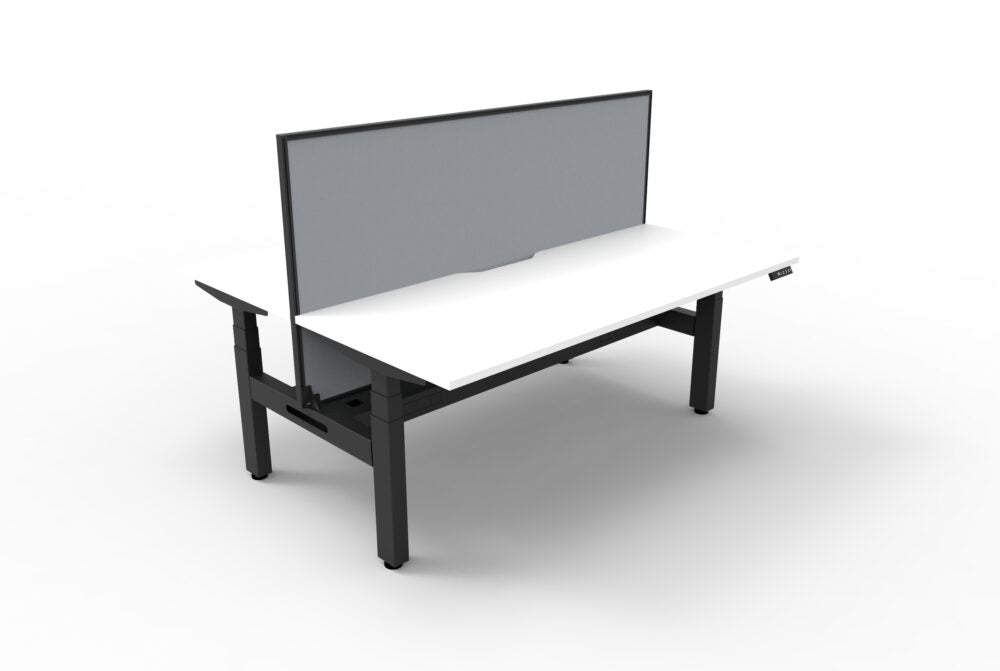 BOOST+ Height Adjustable Back to Back Desk with Screen