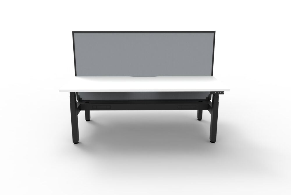 BOOST+ Height Adjustable Back to Back Desk with Screen