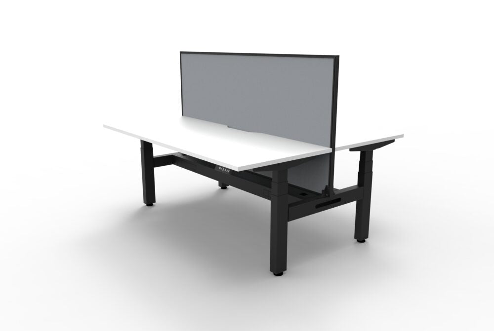 BOOST+ Height Adjustable Back to Back Desk with Screen