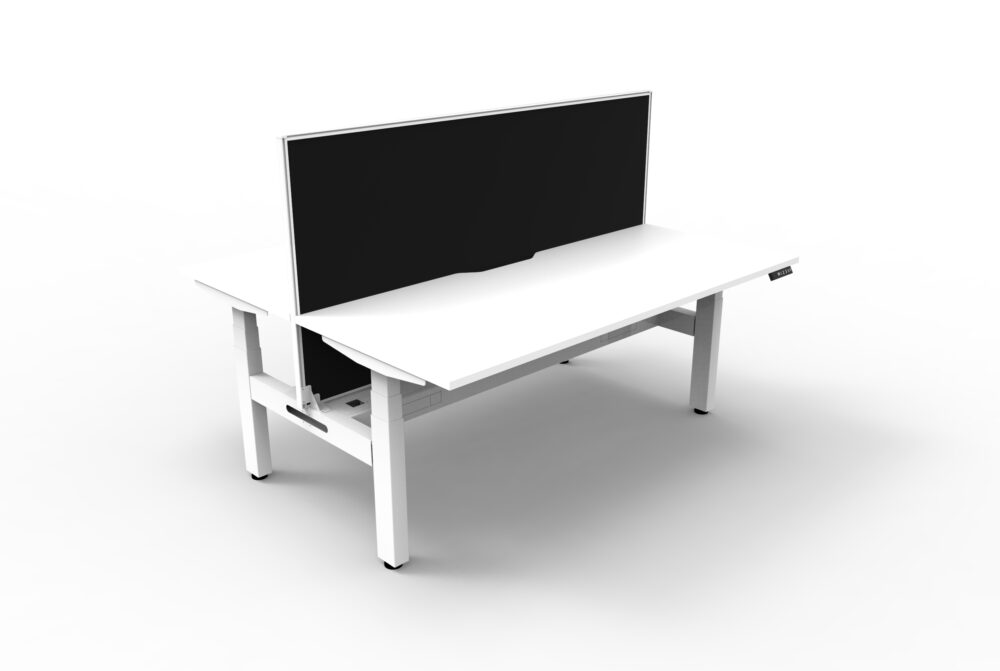 BOOST+ Height Adjustable Back to Back Desk with Screen