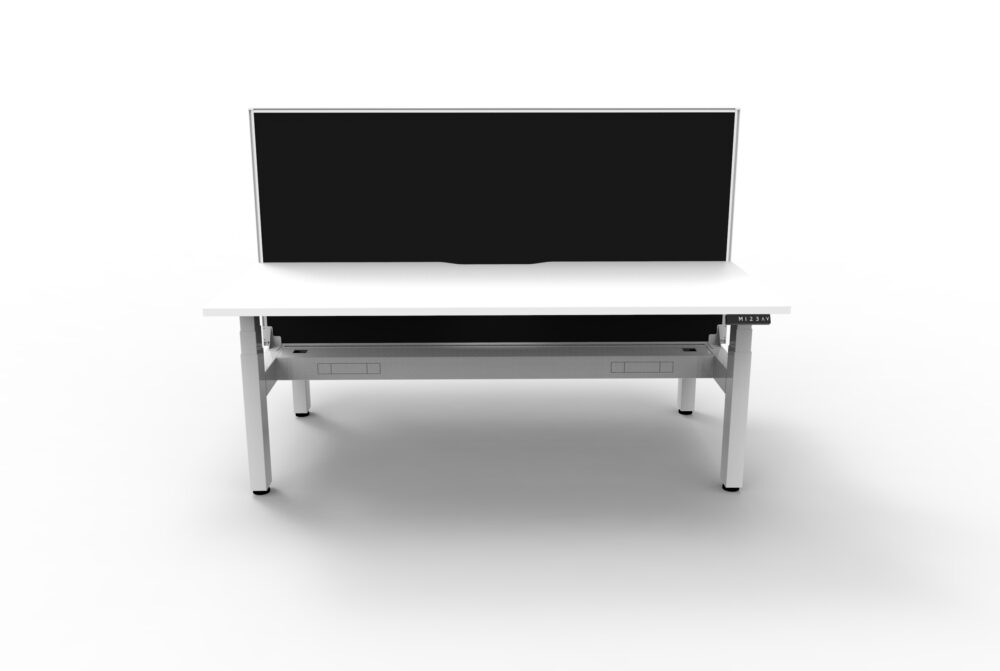 BOOST+ Height Adjustable Back to Back Desk with Screen