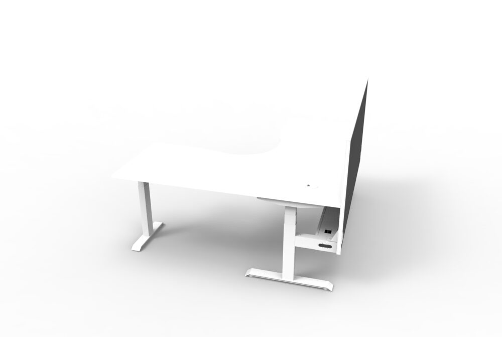 BOOST+ Height Adjustable Corner Workstation with Screen