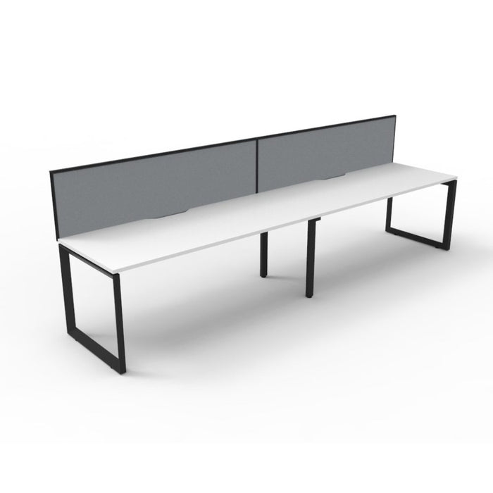 Deluxe Rapid Infinity Single Sided Loop Leg Workstation with Screens