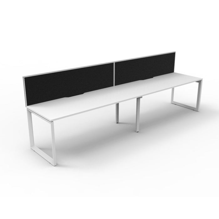 Deluxe Rapid Infinity Single Sided Loop Leg Workstation with Screens