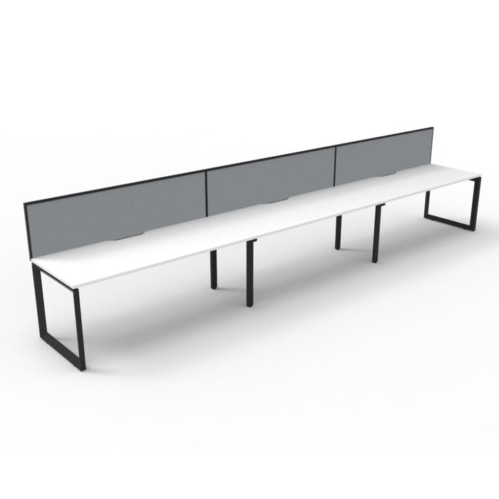 Deluxe Rapid Infinity Single Sided Loop Leg Workstation with Screens