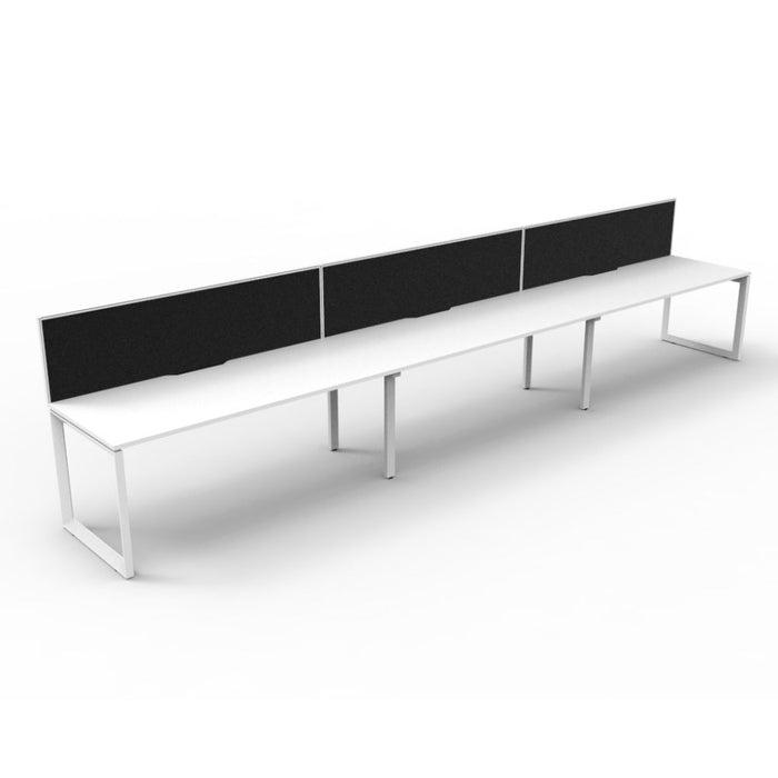 Deluxe Rapid Infinity Single Sided Loop Leg Workstation with Screens