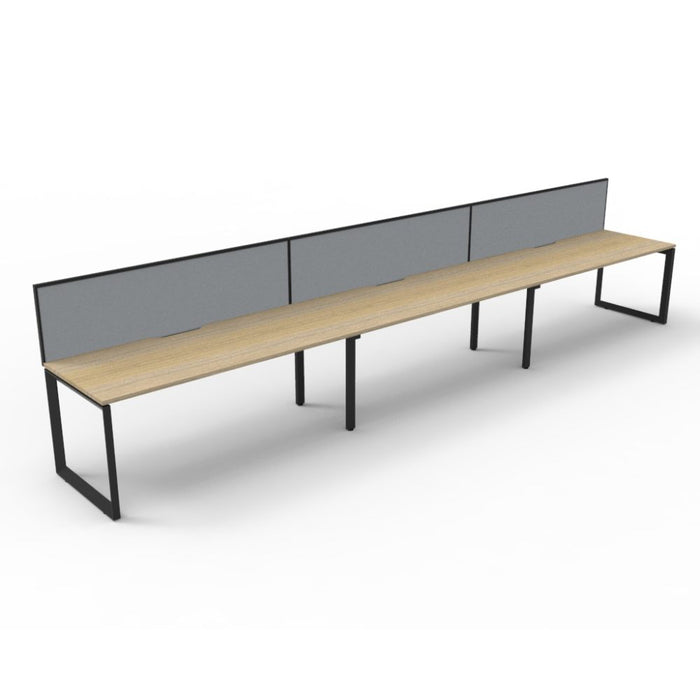 Deluxe Rapid Infinity Single Sided Loop Leg Workstation with Screens