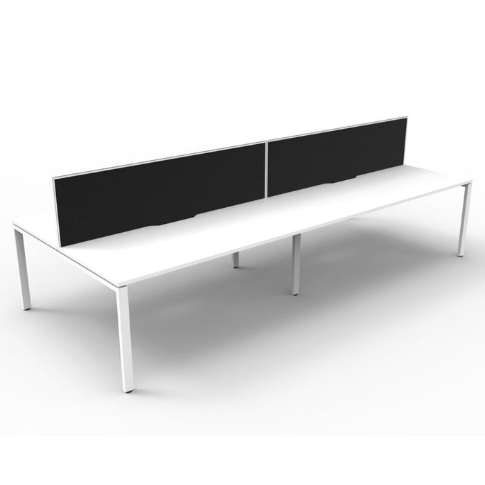 Deluxe Rapid Infinity Double Sided Profile Leg Workstation with Screens