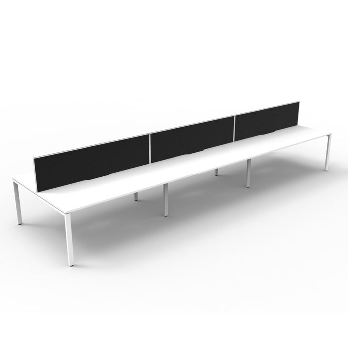 Deluxe Rapid Infinity Double Sided Profile Leg Workstation with Screens