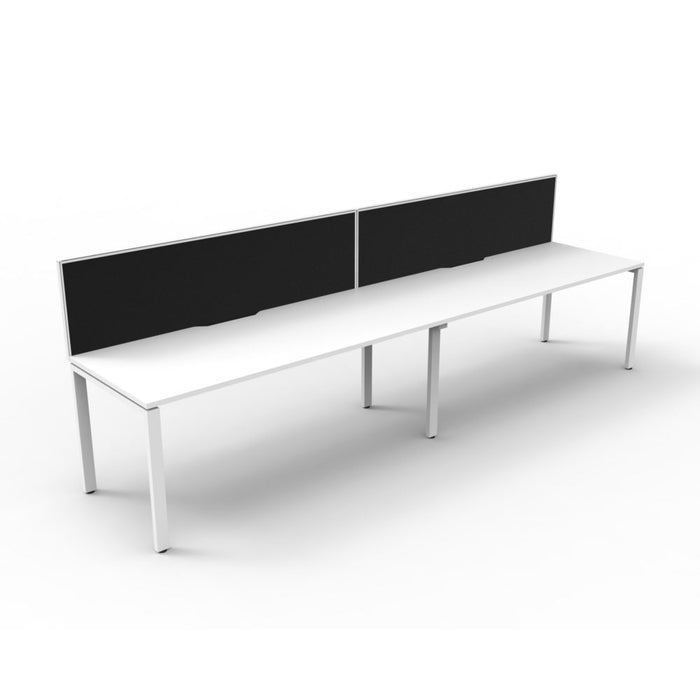 Deluxe Rapid Infinity Single Sided Profile Leg Workstation with Screens