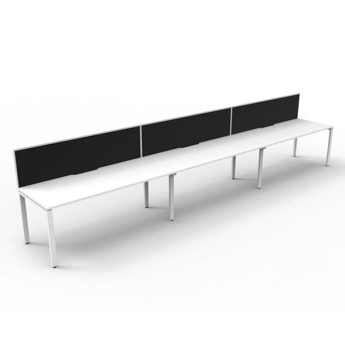 Deluxe Rapid Infinity Single Sided Profile Leg Workstation with Screens